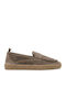 Leather Men's Espadrilles in Beige Colour