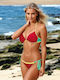 Bikini Slip with Laces Red