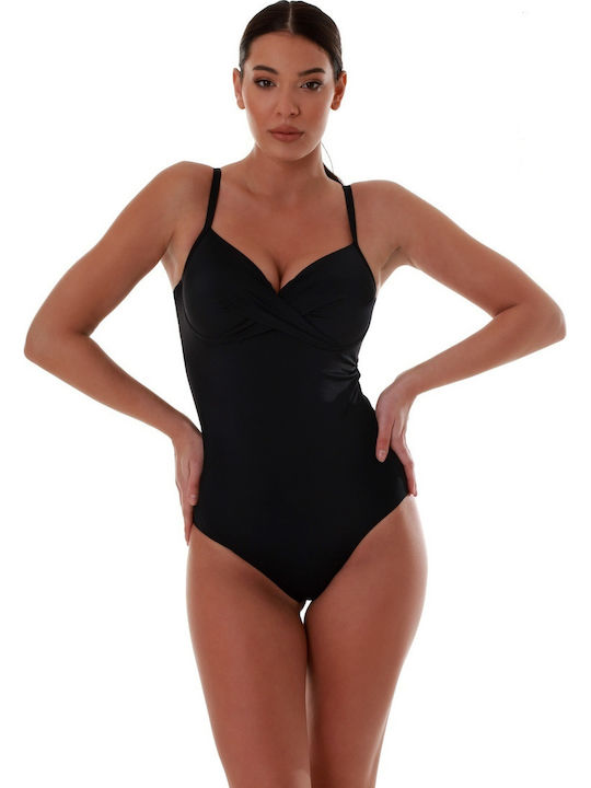 One Piece Swimsuit with Padding Black