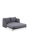 Symetron Garten- und Pool-Liegestuhl Aluminium Destiny Grau 202x170x73,5cm