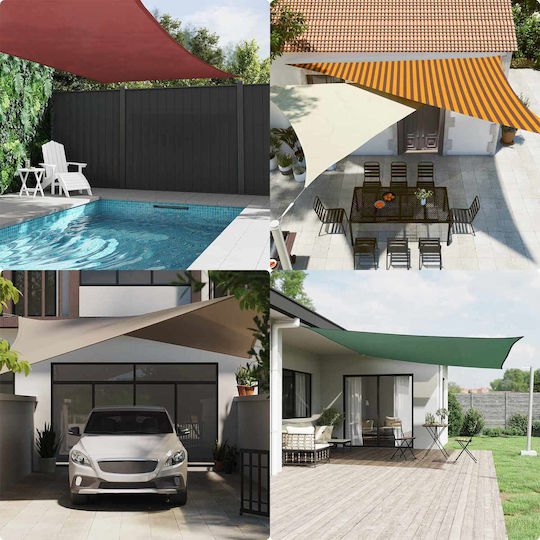 vidaXL Триъгълно Shade Sail Бяло с PU Покритие 3.6м