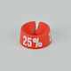 25% Set 25 Stück Preisschilder Rabattkennzeichnung Rotes Weißes Druck 253.029.0089.07