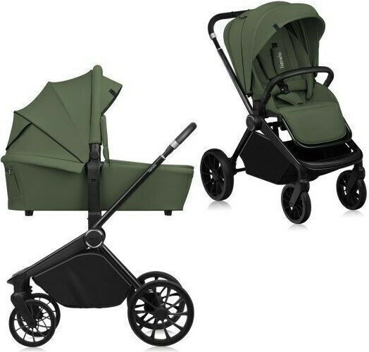 Lionelo Cărucior 2 în 1 Reglabil Potrivit pentru Nou-Născut Verde 10,9kg