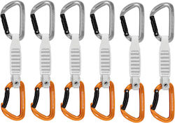 Mammut Sender Keylock Kletter-Expresssets 12 Cm 6 Stück Hellgrau Gold