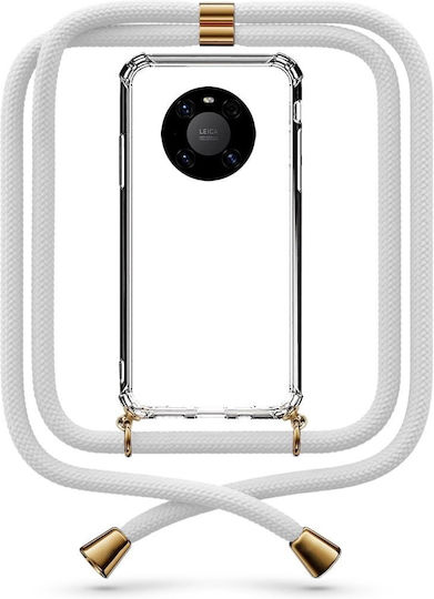 Θήκη Κινητού Διάφανη Κορδόνι White Huawei Mate 40