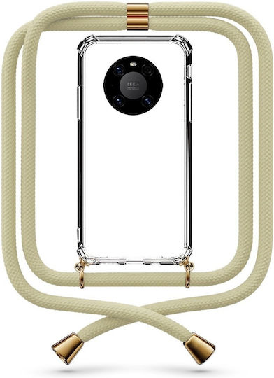 Θήκη Κινητού Διάφανη Κορδόνι Cream Huawei Mate 40 Pro