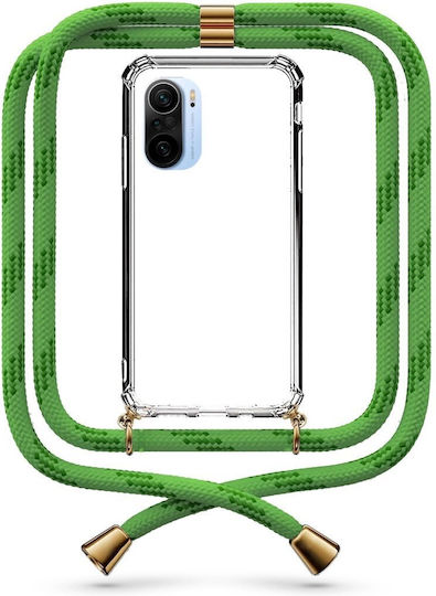 Handyhülle Transparent mit Nackenriemen Grün Grau Xiaomi Mi 11i