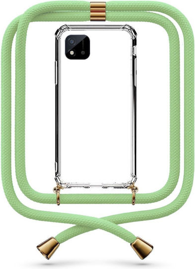 Mobile Phone Case Transparent Neck Strap Lime Green Realme C11 2021