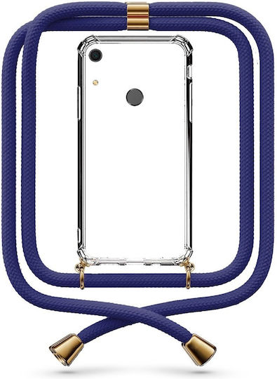 Θήκη Κινητού Διάφανη Κορδόνι Dark Blue Huawei Y6s