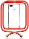 Transparente Handyhülle mit Nackenriemen Koralle Xiaomi Redmi 6/6a