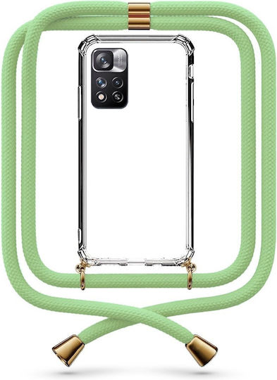 Husă Telefon Transparentă Cu Șnur Verde Lime Xiaomi Redmi Note 11 Pro