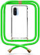 Husă Telefon Transparentă Cu Șnur Neon Verde Xiaomi Mi 11i