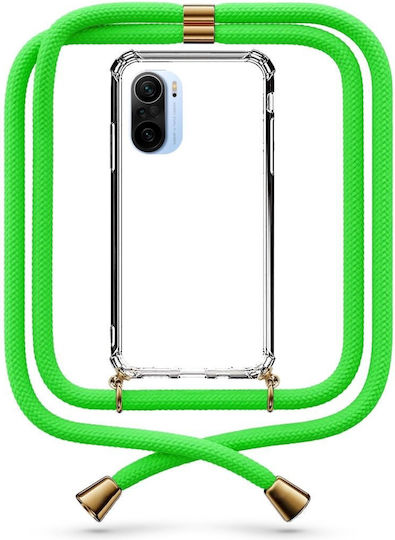 Husă Telefon Transparentă Cu Șnur Neon Verde Xiaomi Mi 11i