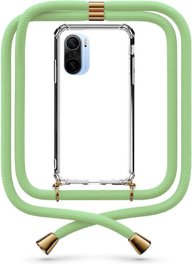 Husă Telefon Transparentă Cu Șnur Verde Lime Xiaomi Mi 11i