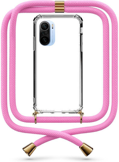 Transparente Handyhülle mit Fuchsia Nackenriemen für Xiaomi Mi 11i