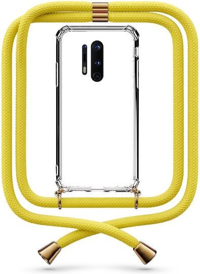 Θήκη Κινητού Διάφανη Κορδόνι Yellow Oneplus 8 Pro