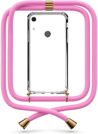Husă Telefon Transparentă Cu Șnur Fuchsia Huawei Y6s