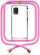 Mobile Phone Case Transparent Cord Fuchsia Xiaomi Mi 10 Lite