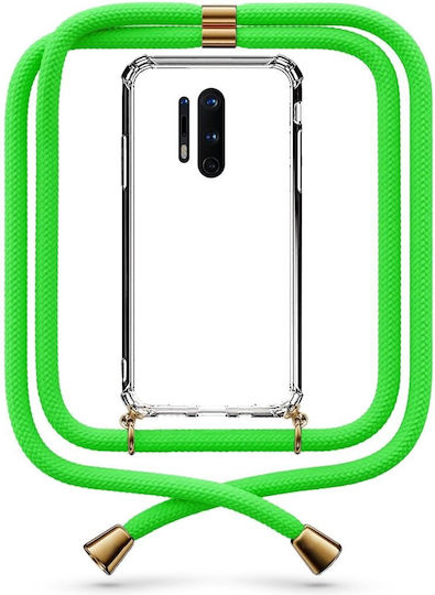Θήκη Κινητού Διάφανη Κορδόνι Neon Green Oneplus 8 Pro