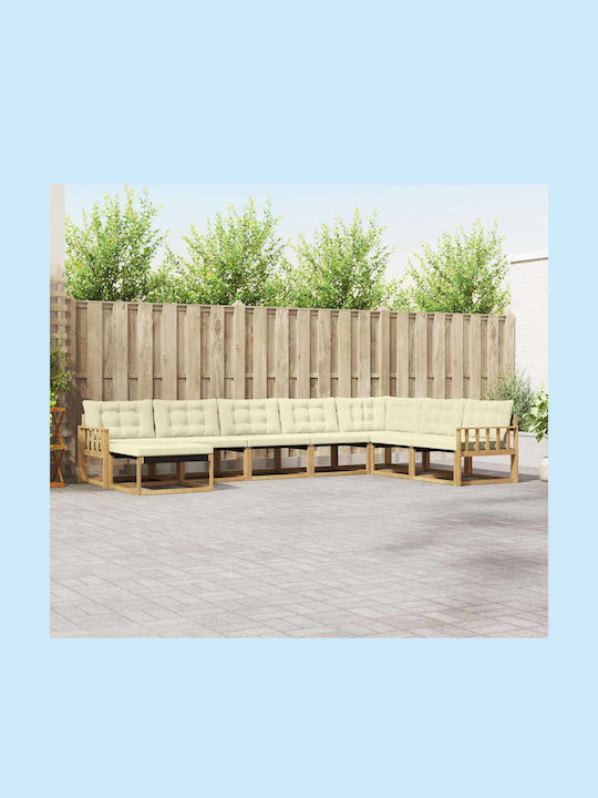 Corner Outdoor Sofa Wooden with Cushions 406x24...