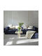 Stewehome Gelenk Ecke Sofa 3+1 Leinen Dunkelblau 296x107x68cm
