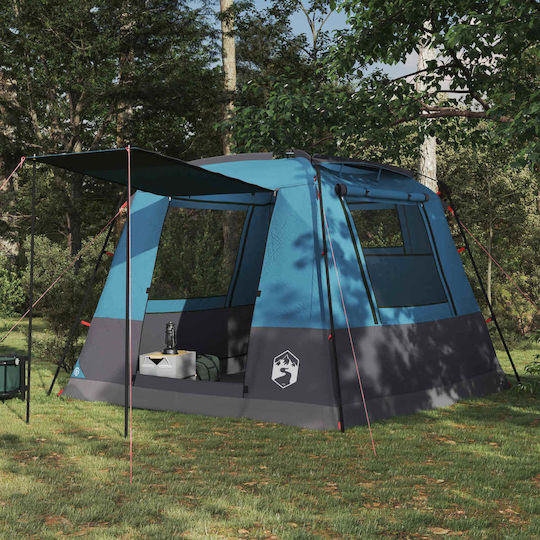 vidaXL Summer Camping Toilet Tent Blue 310x310x221cm