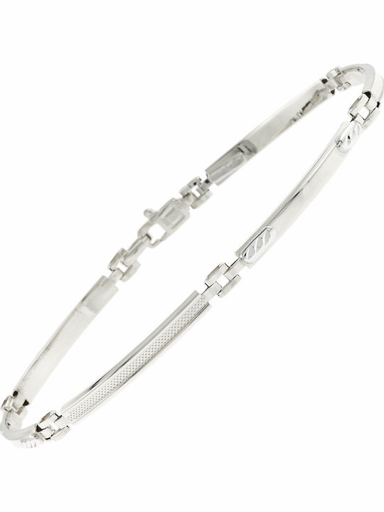 Herren Armband aus Weißgold 9K