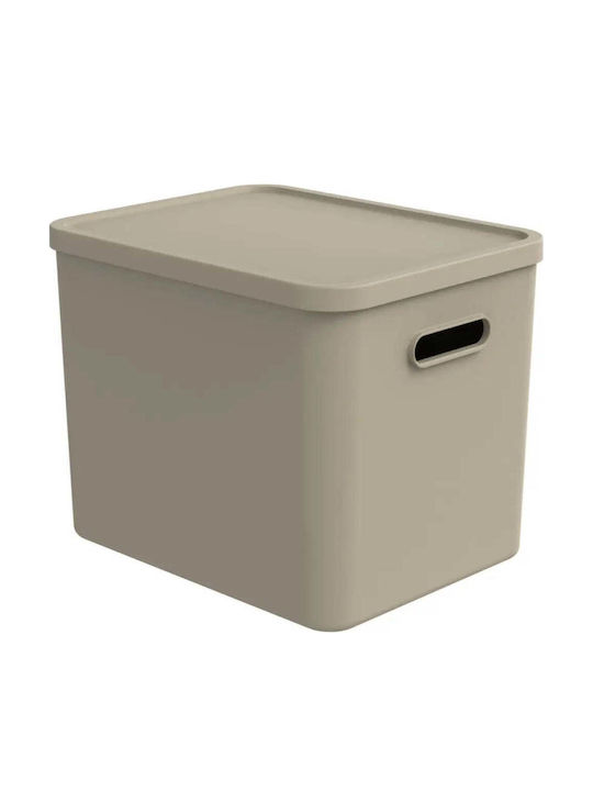 Rotho Babydesign Kunststoff Aufbewahrungsbox mit Deckel Braune 27lt