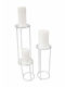 Metal Wedding Taper Candle Holder 20x40cm Gold Silver