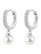 Brosway Steel Hoop Earrings with Stones & Pearls