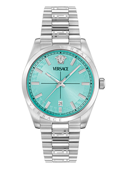 Versace Millenyium Gent Men's Watch 40mm Battery with Silver Metal Bracelet