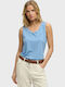 Women's Cotton Sleeveless Blouse Bluebell