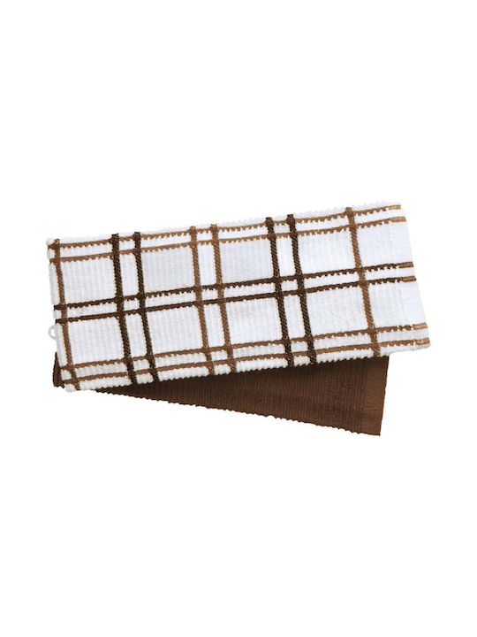 Dilios Πετσέτα Κουζίνας σε Καφέ Χρώμα 40x60cm 2τμχ
