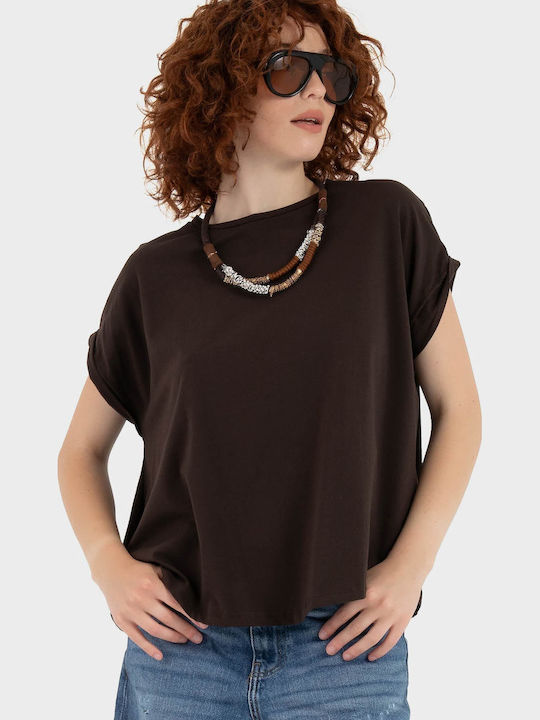 Γυναικείο T-shirt Dark Brown