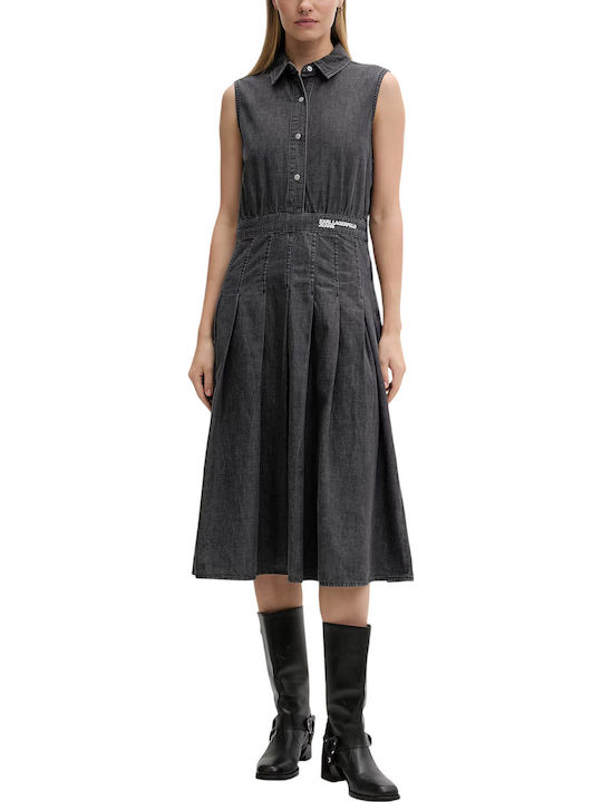 Summer Denim Black Dress