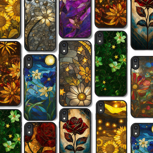 Калъф Iphone 17 Pro Max Stained Glass Flowers 10 Дизайна По Избор Код 1050