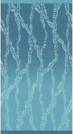 24home.gr Blue Beach Towel 160x86cm