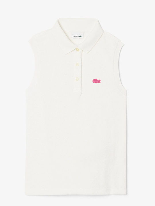 Polo Fără Mâneci pentru Copii Offwhite