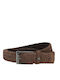 Men's Leather Knitted Brown Belt