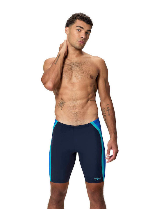Speedo Men's Racing Jammer Swimsuit Blue