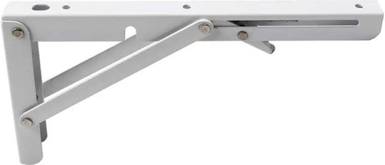 X-IT Eckregalhalterung aus Metall in Weiß Farbe 130x250mm