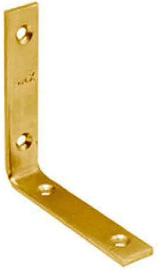 Domax Corner Shelf Made of Metal in Gold Colour 125x125mm