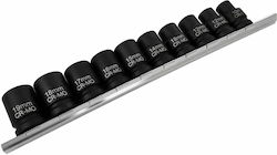 Gebo Gebo Steckschlüsseleinsätze mit Rahmen Gastgeber 1/2" Set 10Stücke