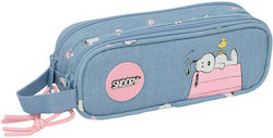 Peanuts Snoopy and Woodstock Pencil Case Blue Peanuts Snoopy and Woodstock Pencil Case Blue