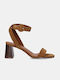 Damen Sandalen Braun Leder