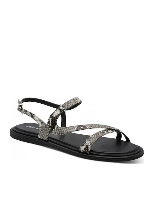 Flache Sandalen Für Damen Grau