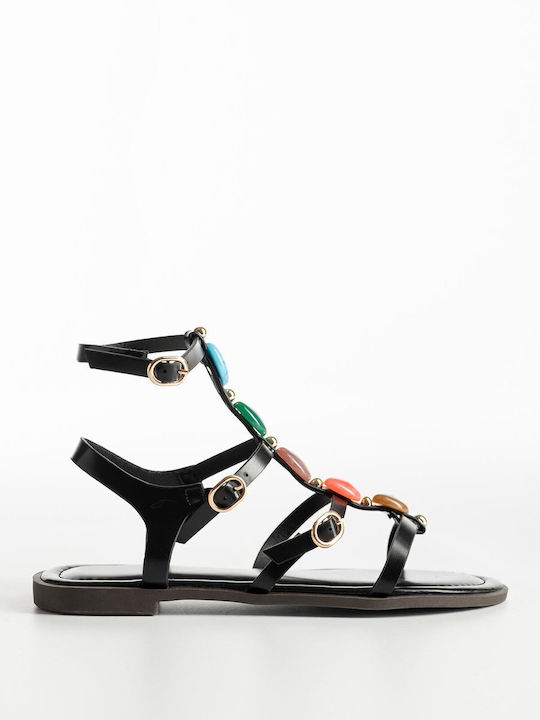 Bozikis Bozikis Damen Flache Sandalen Schwarz