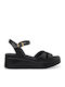 Women's Flat Sandals Flatforms Black