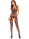 Passion Bs121 Black Garter-effect Bodystocking