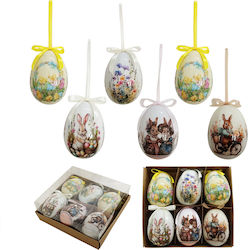 Jκ Home Décor Κρεμαστά Αυγά Κουτί 7.5cm S/6